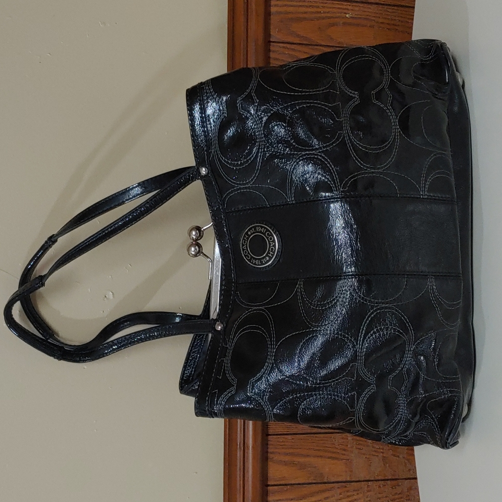 Coach Madison Patent Leather Shoulder Bag